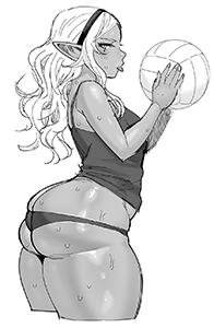 Kuroeda with a volleyball