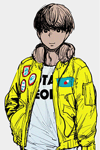 Naoe in a yellow jacket